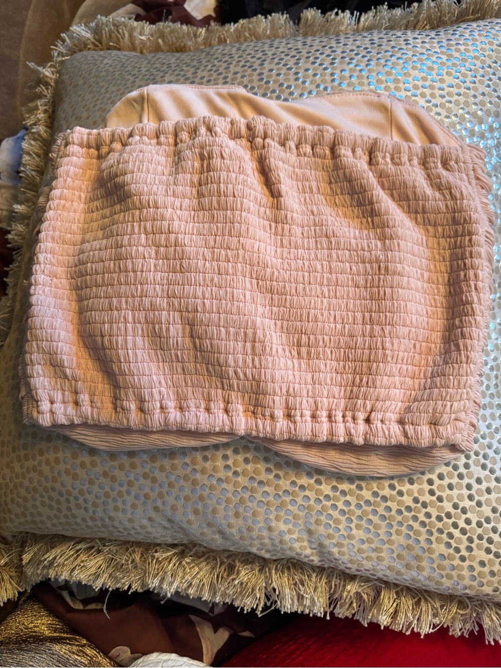 Pleated Ruffle strapless, Bando - Picture 2 of 4